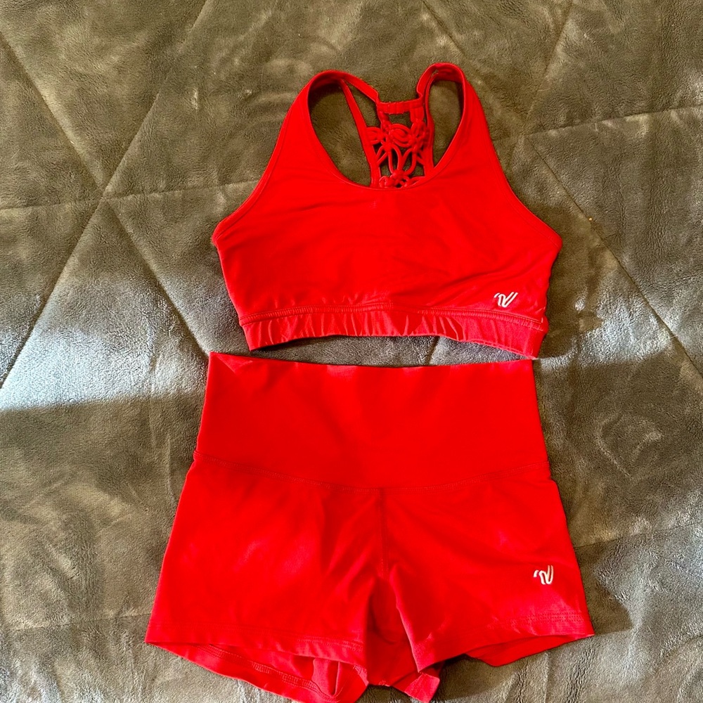 Varsity Sports Bta and Shorts Set in Red